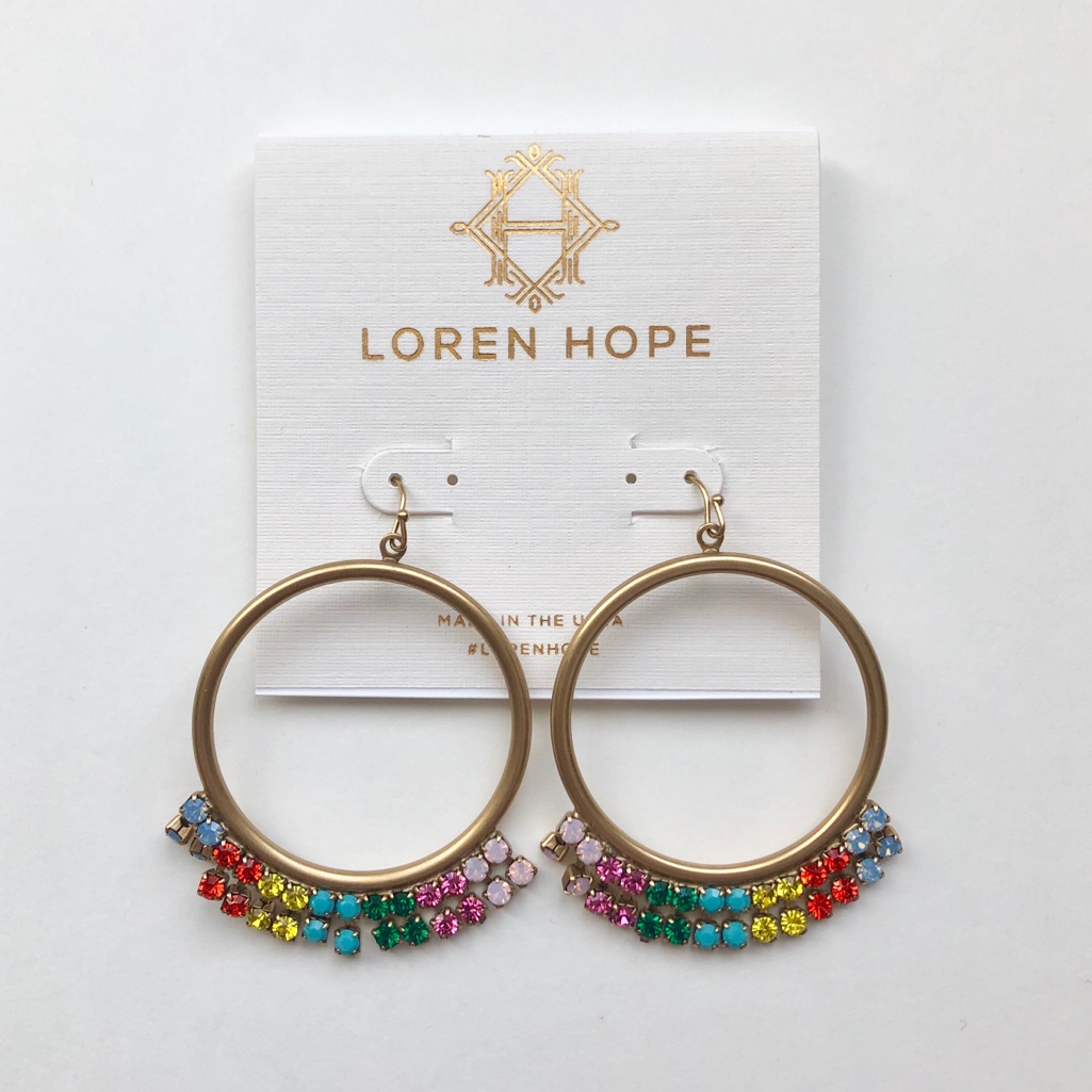 New Loren Hope Emma Circle Drop Earrings 55$